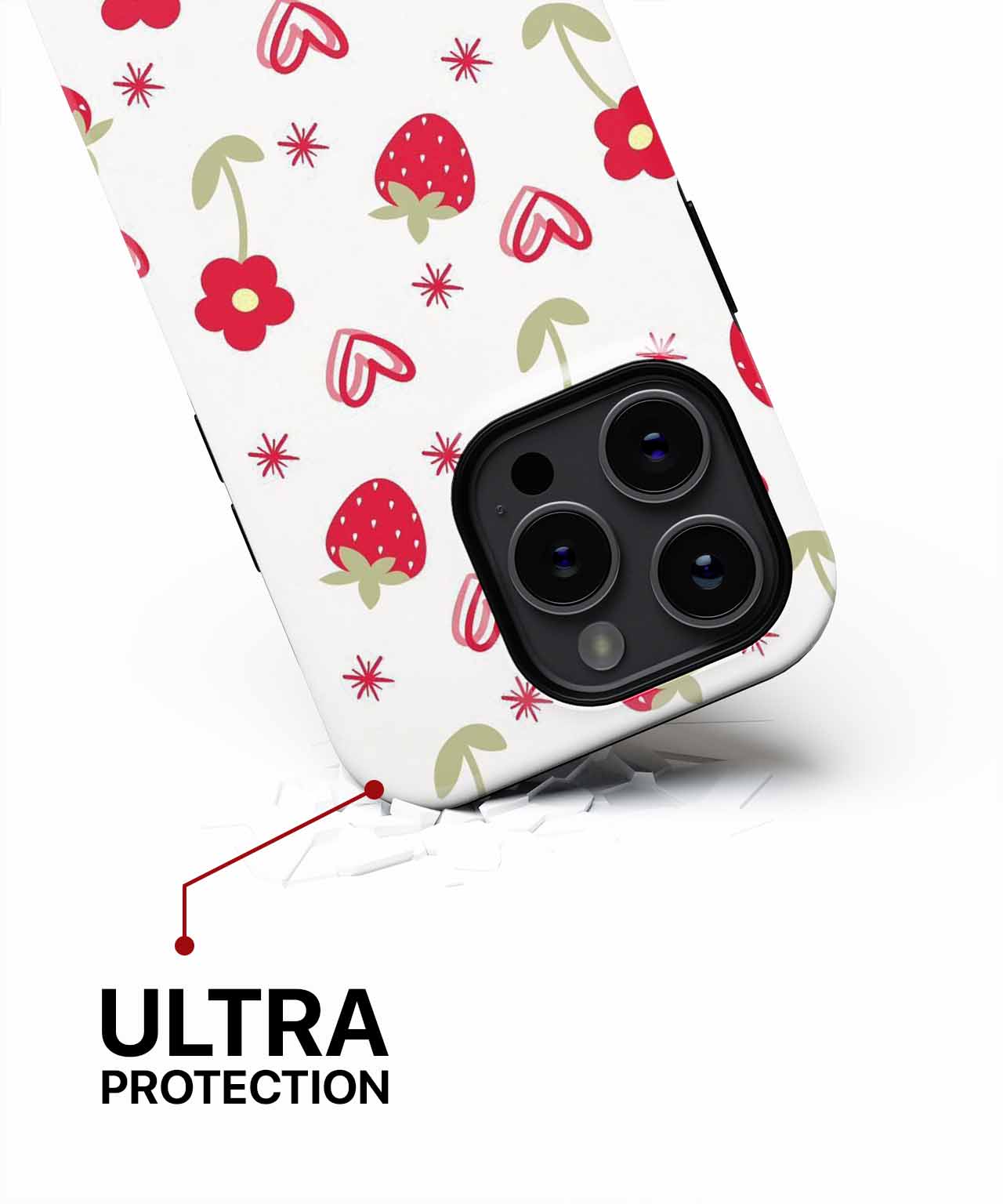 Cheerful Strawberry Flower Garden Pattern iPhone case Case Cazify - Delivery Canada
