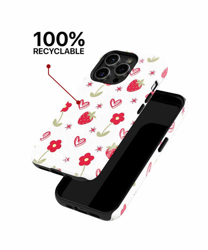 Cheerful Strawberry Flower Garden Pattern iPhone case Case Cazify - Delivery Canada