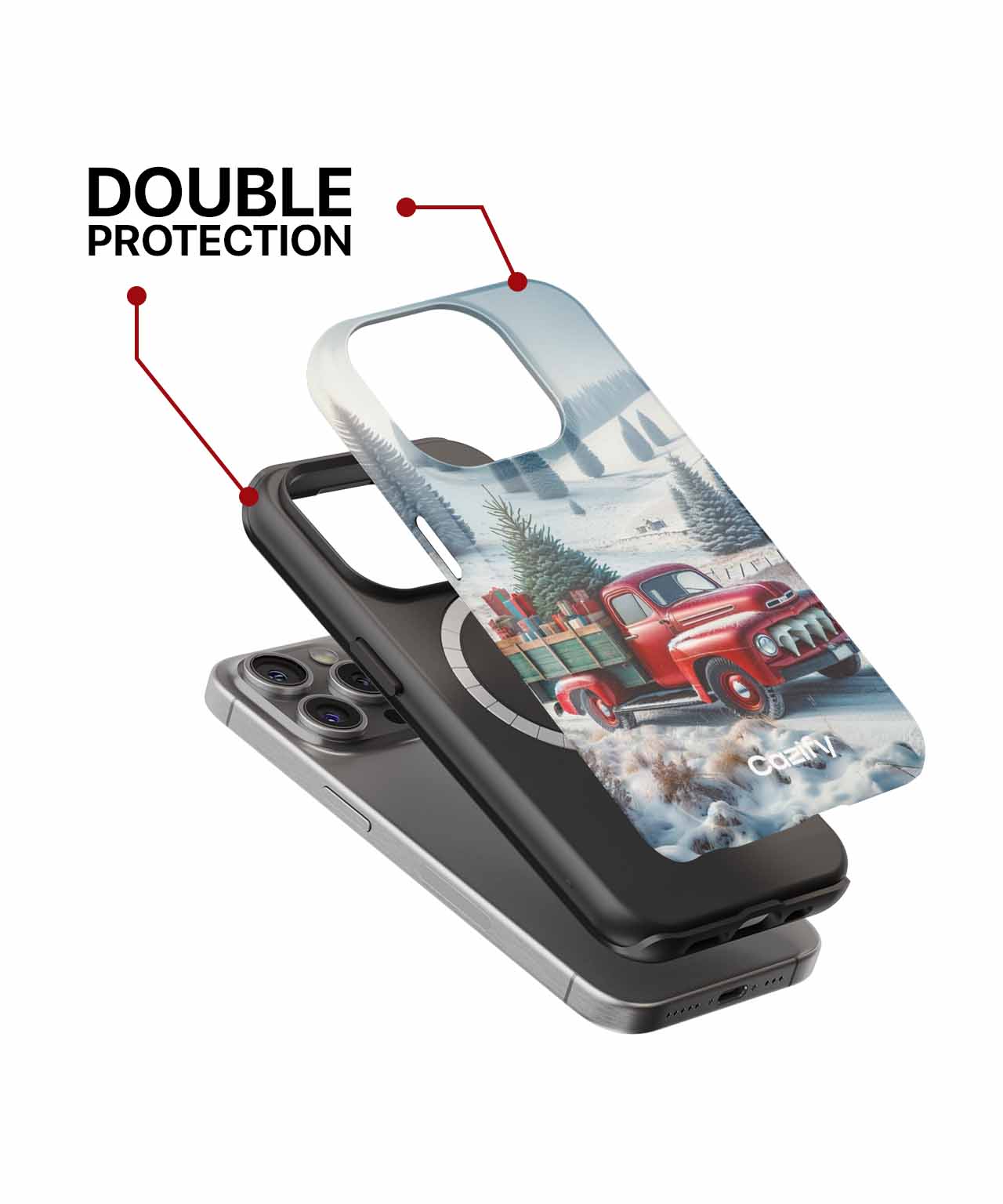 Cheerful Vintage Truck Delivering Christmas Joy iPhone case Case Cazify - Delivery Canada