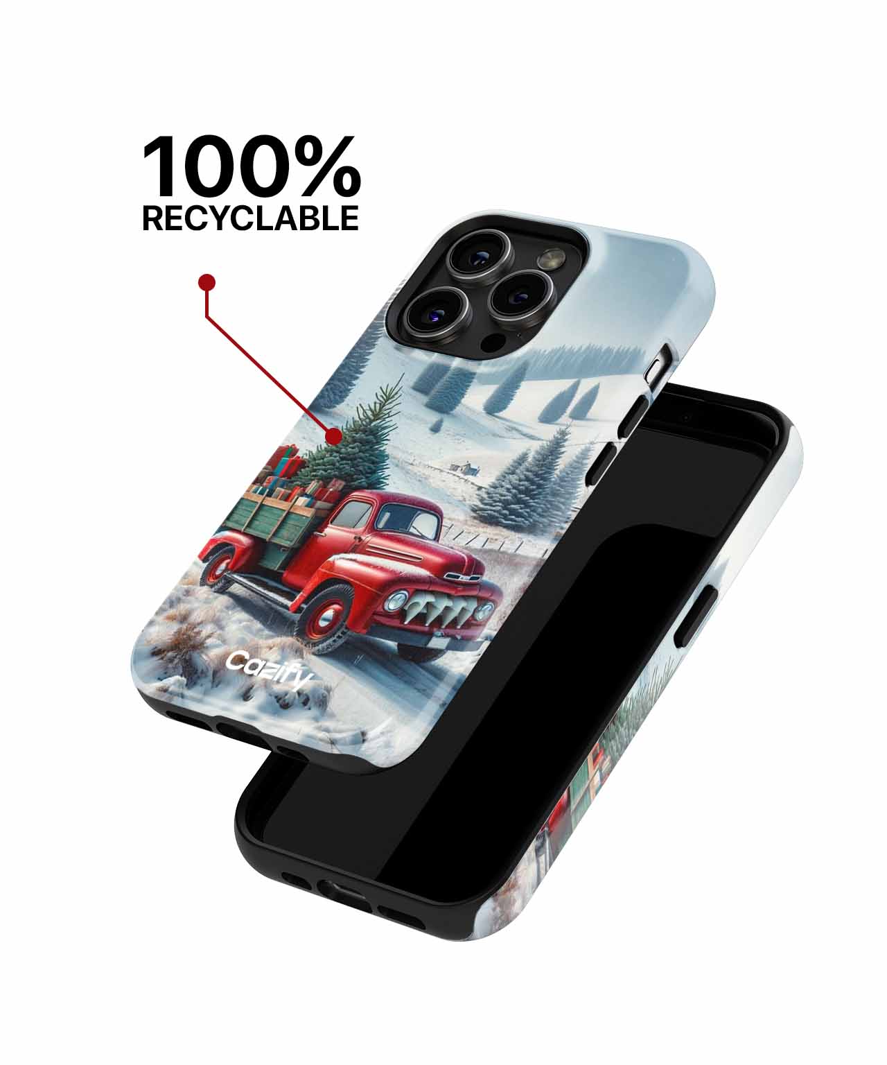 Cheerful Vintage Truck Delivering Christmas Joy iPhone case Case Cazify - Delivery Canada