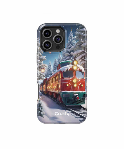 Cheerful Winter Train Adventure iPhone case Case Cazify - Delivery Canada