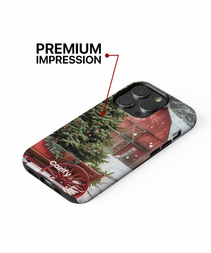 Cheerful Winter Tree on a Wagon iPhone case Case Cazify - Delivery Canada