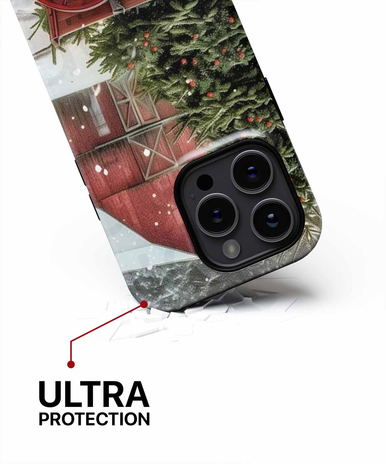Cheerful Winter Tree on a Wagon iPhone case Case Cazify - Delivery Canada