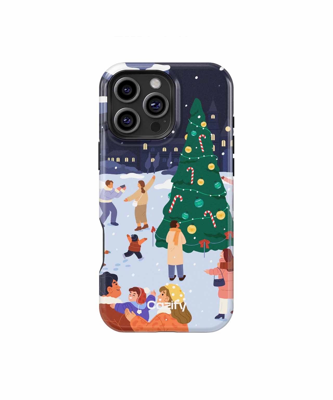 Cheerful Winter Wonderland Family Gathering iPhone case Case Cazify - Delivery Canada