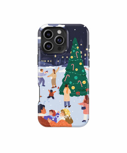 Cheerful Winter Wonderland Family Gathering iPhone case Case Cazify - Delivery Canada