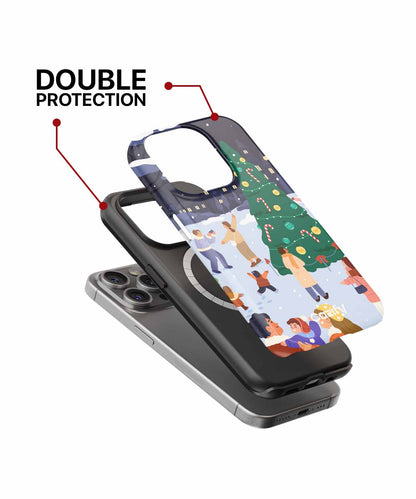 Cheerful Winter Wonderland Family Gathering iPhone case Case Cazify - Delivery Canada
