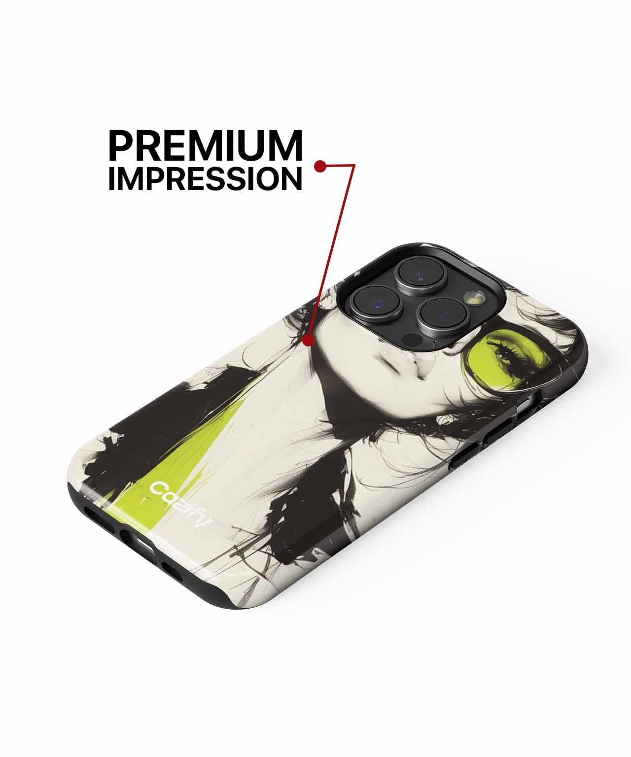 Chic Fashionista with Bold Glasses iPhone case Case Cazify - Delivery Canada