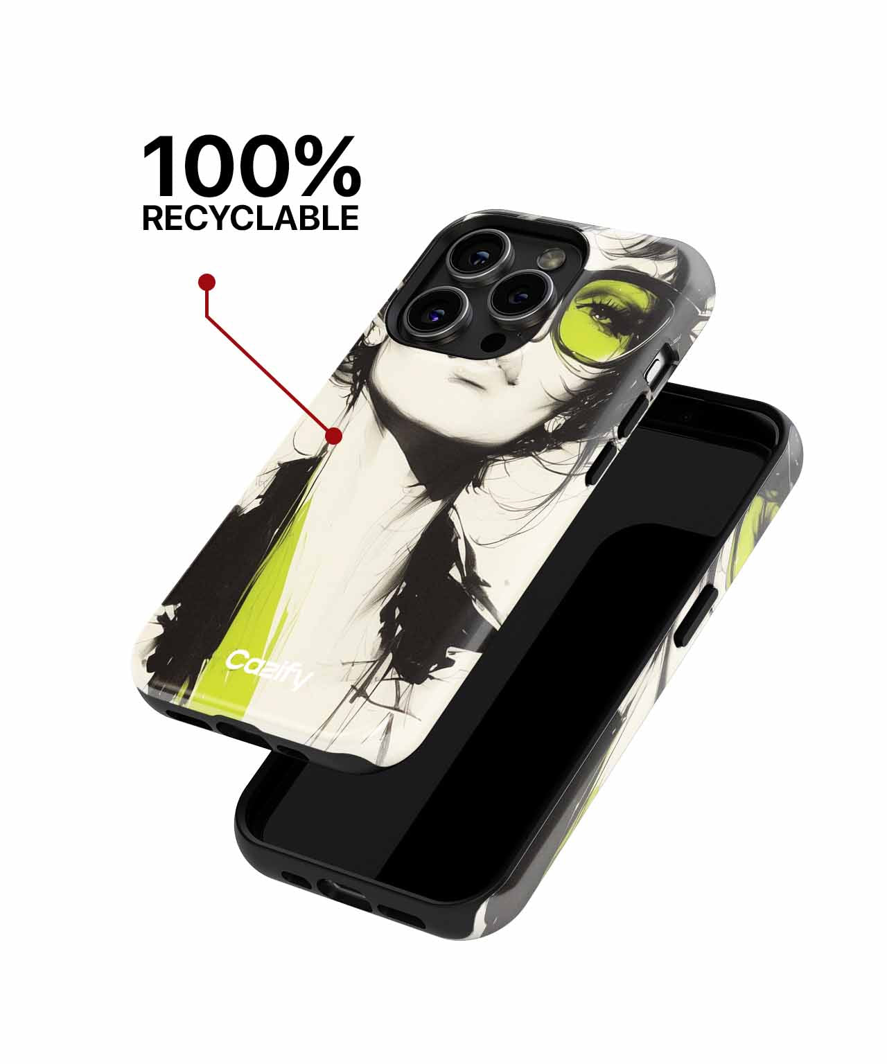 Chic Fashionista with Bold Glasses iPhone case Case Cazify - Delivery Canada