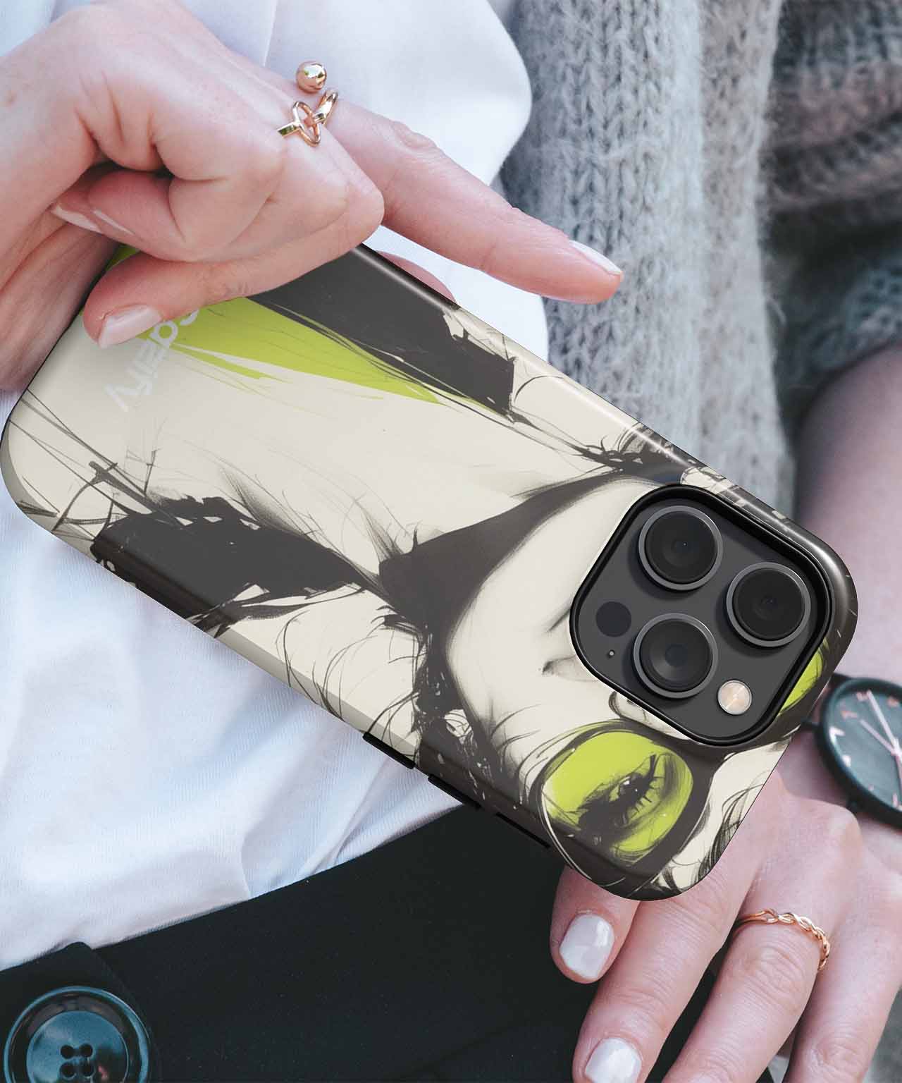 Chic Fashionista with Bold Glasses iPhone case Case Cazify - Delivery Canada