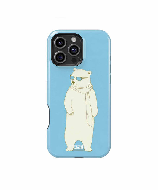 Chic Polar Bear in Shades iPhone case Case Cazify - Delivery Canada