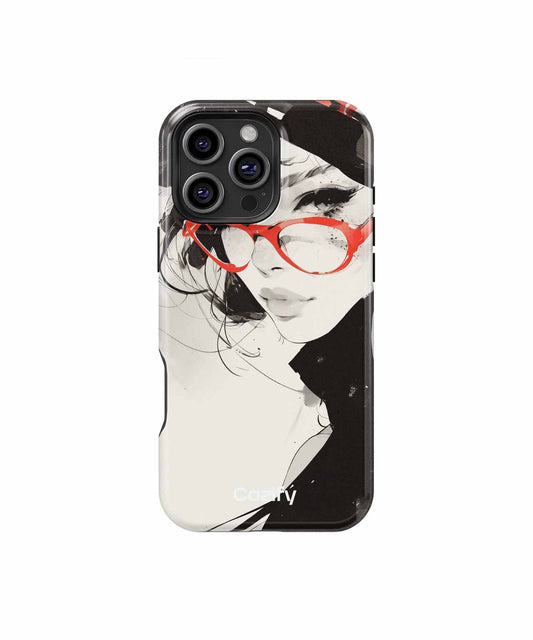 Chic Quirky Red Glasses Vibe iPhone case Case Cazify - Delivery Canada