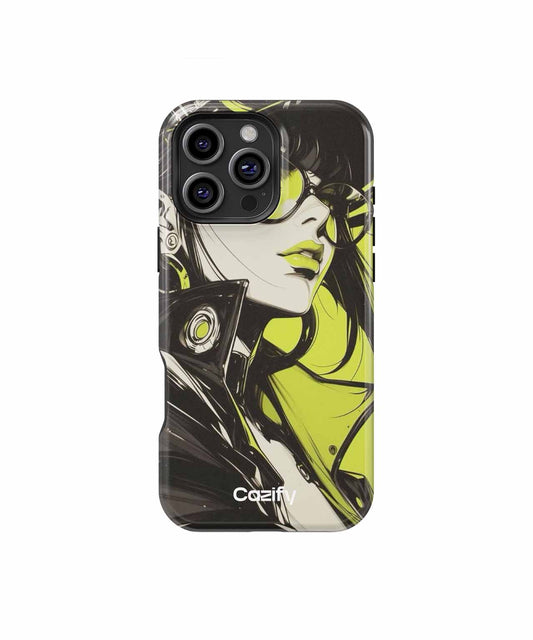 Chic Rebel with Neon Flair iPhone case Case Cazify - Delivery Canada