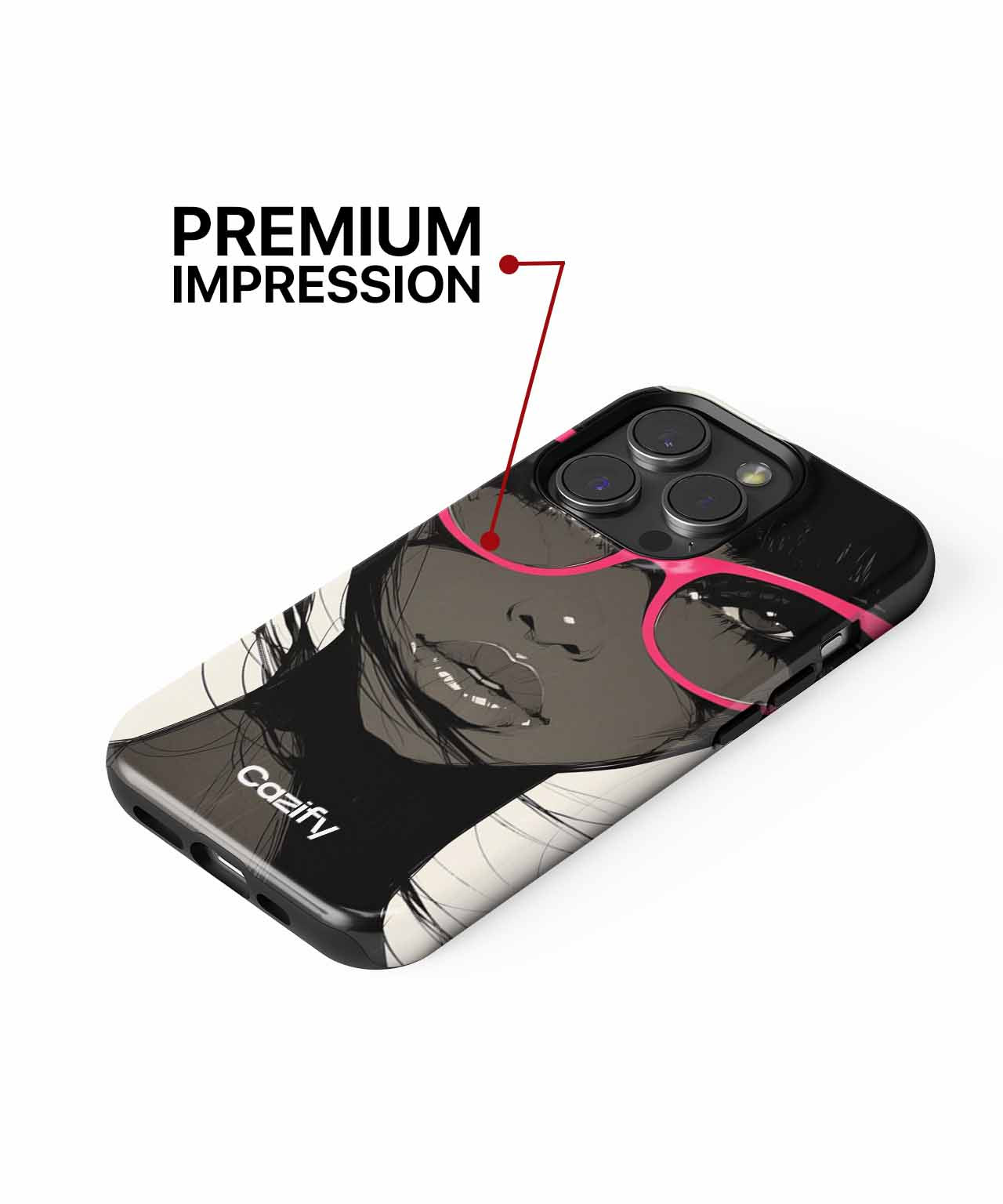 Chic Sassy Diva with Pink Glasses iPhone case Case Cazify - Delivery Canada