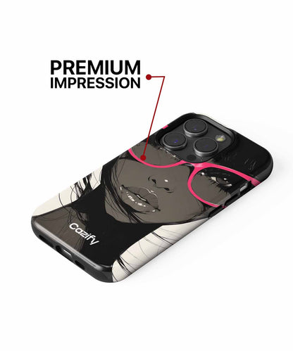 Chic Sassy Diva with Pink Glasses iPhone case Case Cazify - Delivery Canada