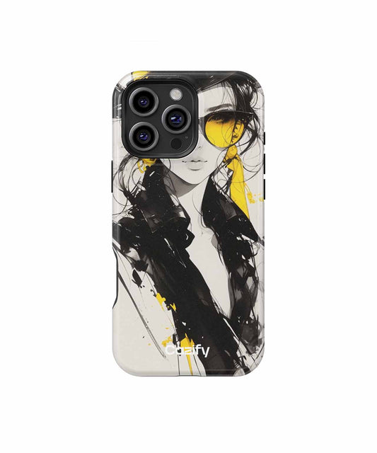 Chic Sassy Style with Yellow Shades iPhone case Case Cazify - Delivery Canada