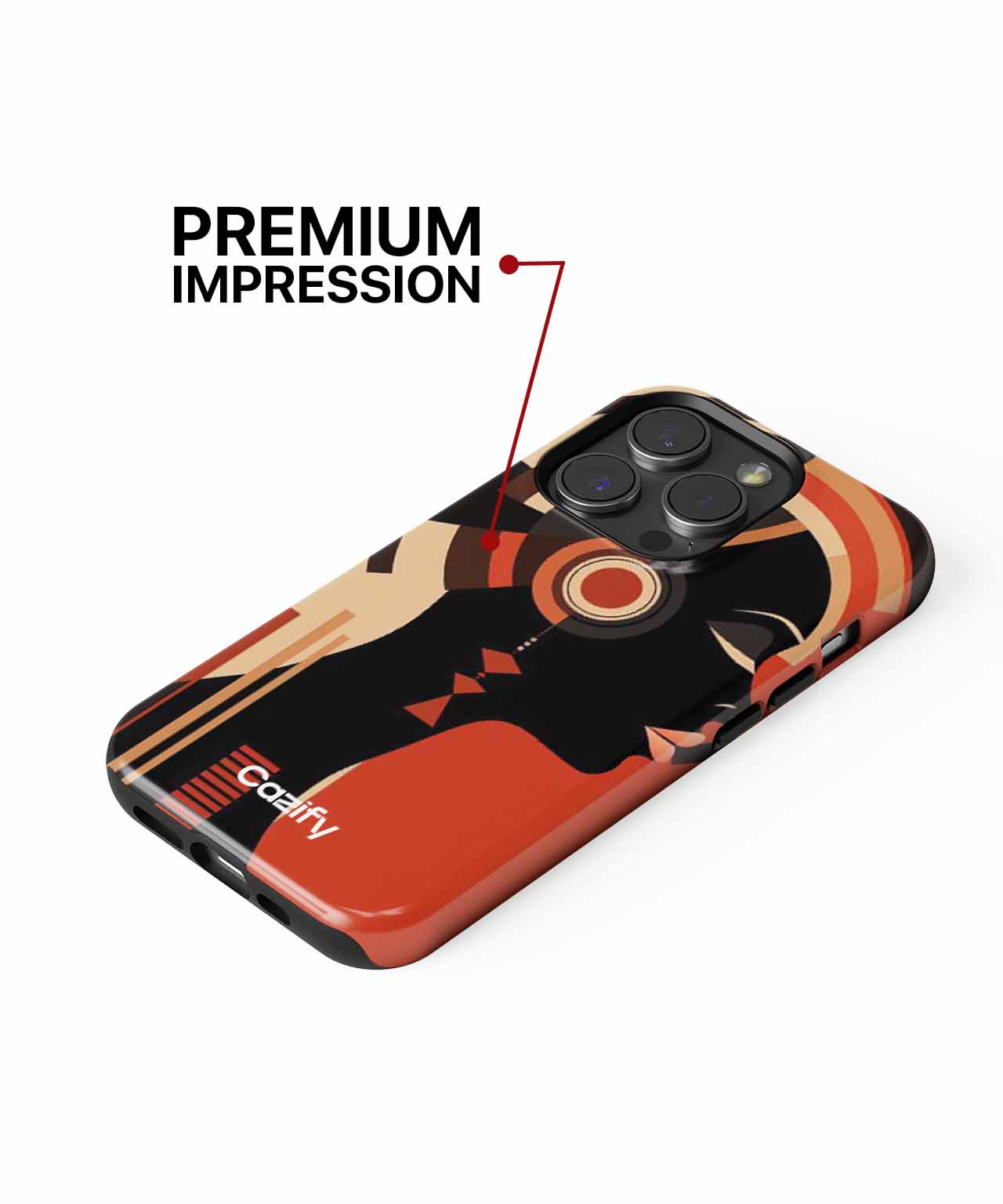 Chic Woman in Vibrant Sound Waves iPhone case Case Cazify - Delivery Canada