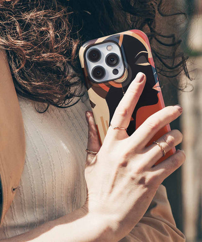 Chic Woman in Vibrant Sound Waves iPhone case Case Cazify - Delivery Canada