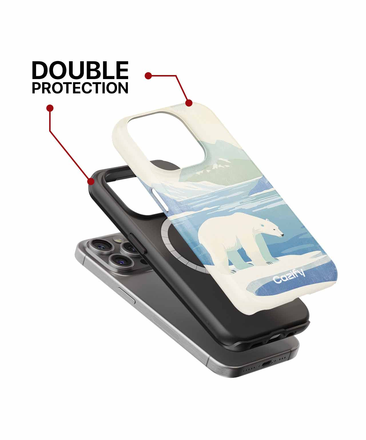 Chillin' with a Polar Bear Vibe iPhone case Case Cazify - Delivery Canada