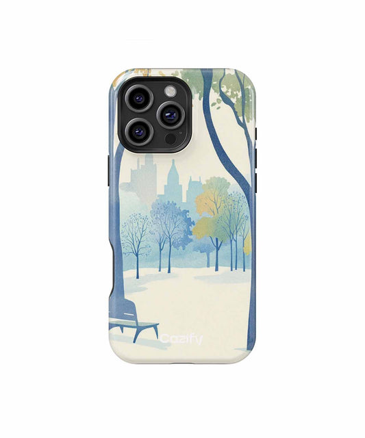 Chilly City Park with Colorful Trees iPhone case Case Cazify - Delivery Canada