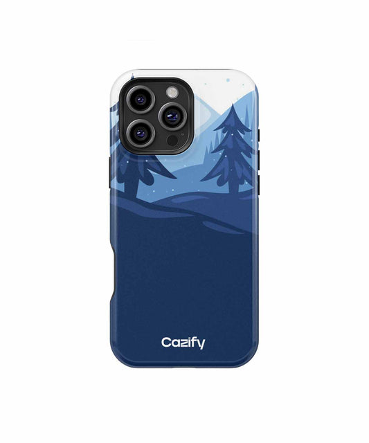 Chilly Winter Wonderland with Snowy Pines iPhone case Case Cazify - Delivery Canada