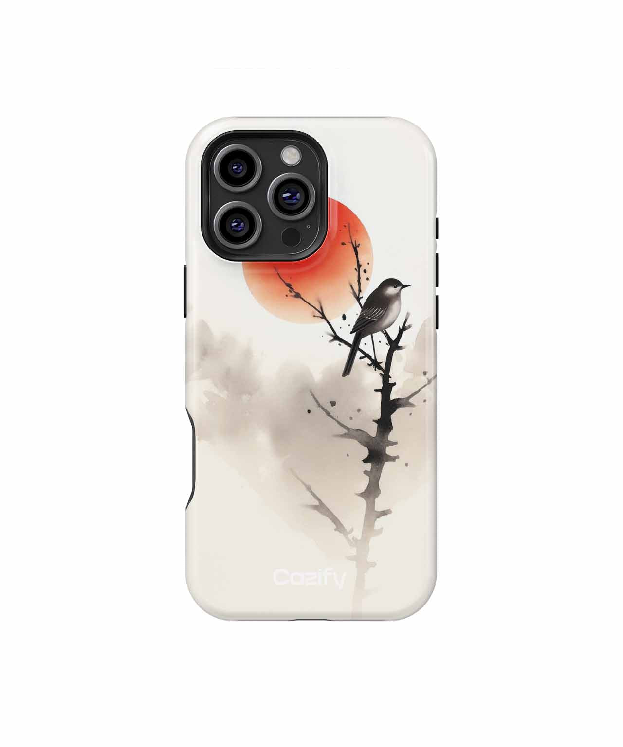 Chirpy Bird Enjoying a Sunset iPhone case Case Cazify - Delivery Canada