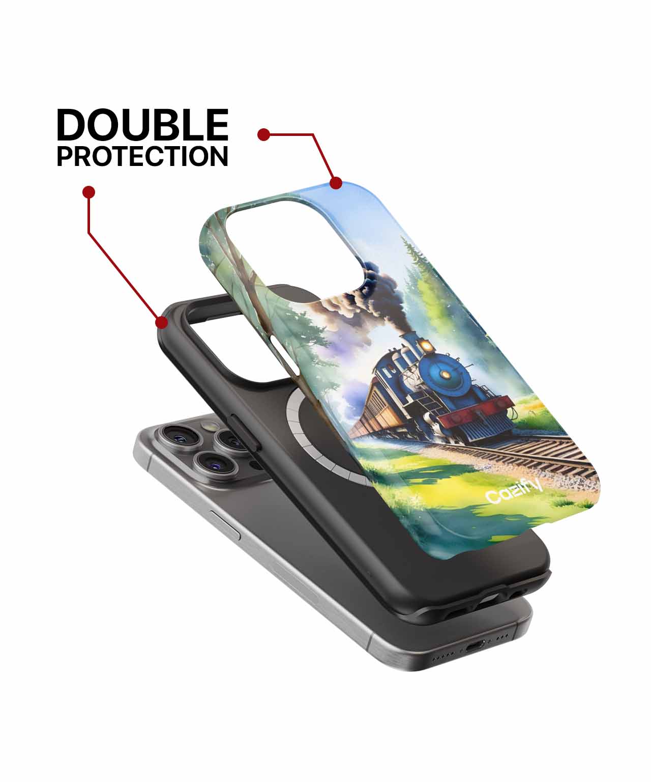 Chugging Through Lush Green Wonderland iPhone case Case Cazify - Delivery Canada