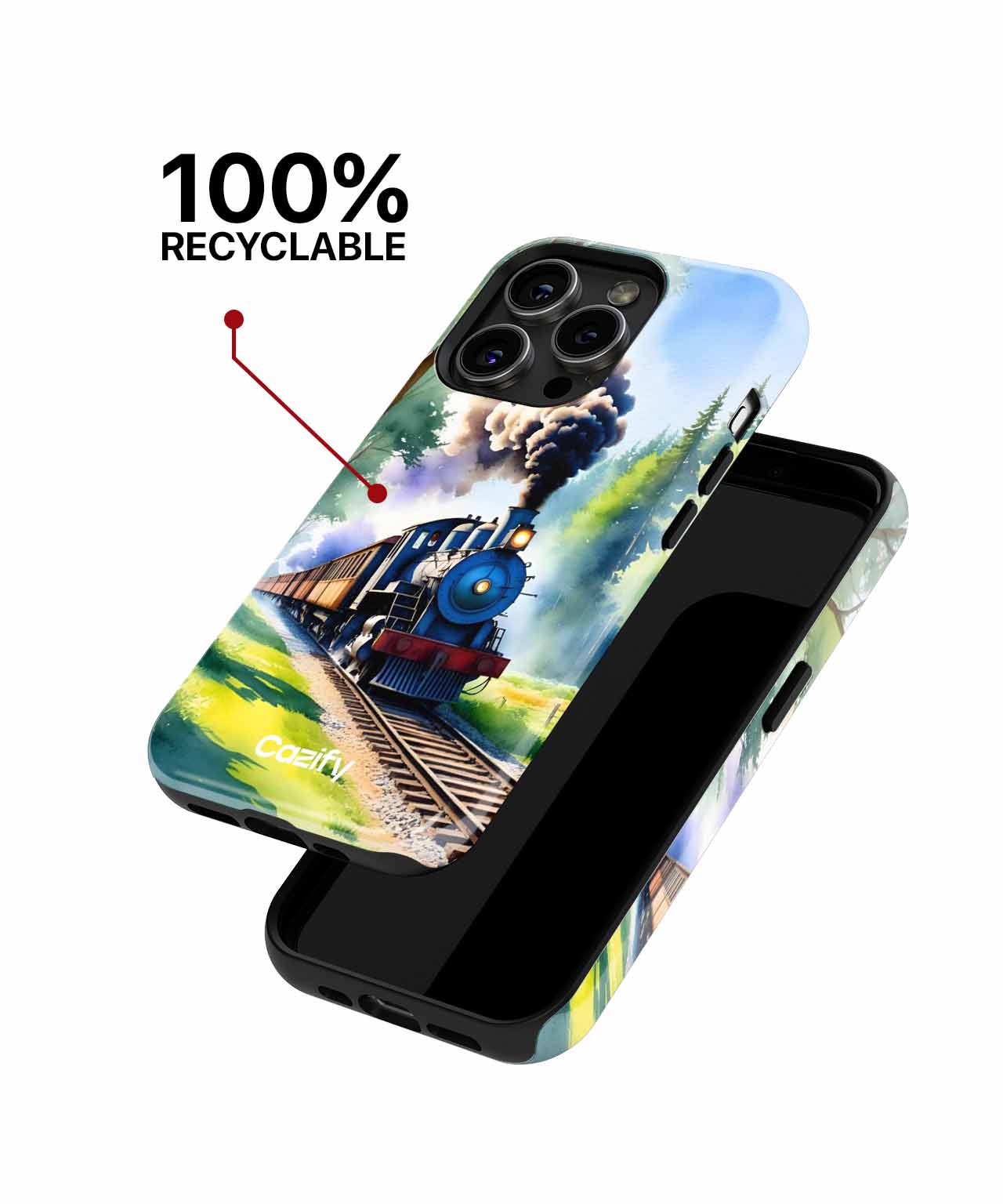 Chugging Through Lush Green Wonderland iPhone case Case Cazify - Delivery Canada