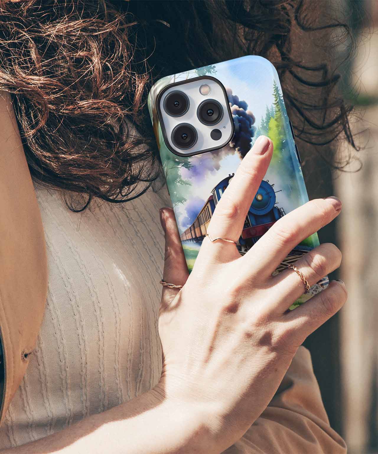 Chugging Through Lush Green Wonderland iPhone case Case Cazify - Delivery Canada