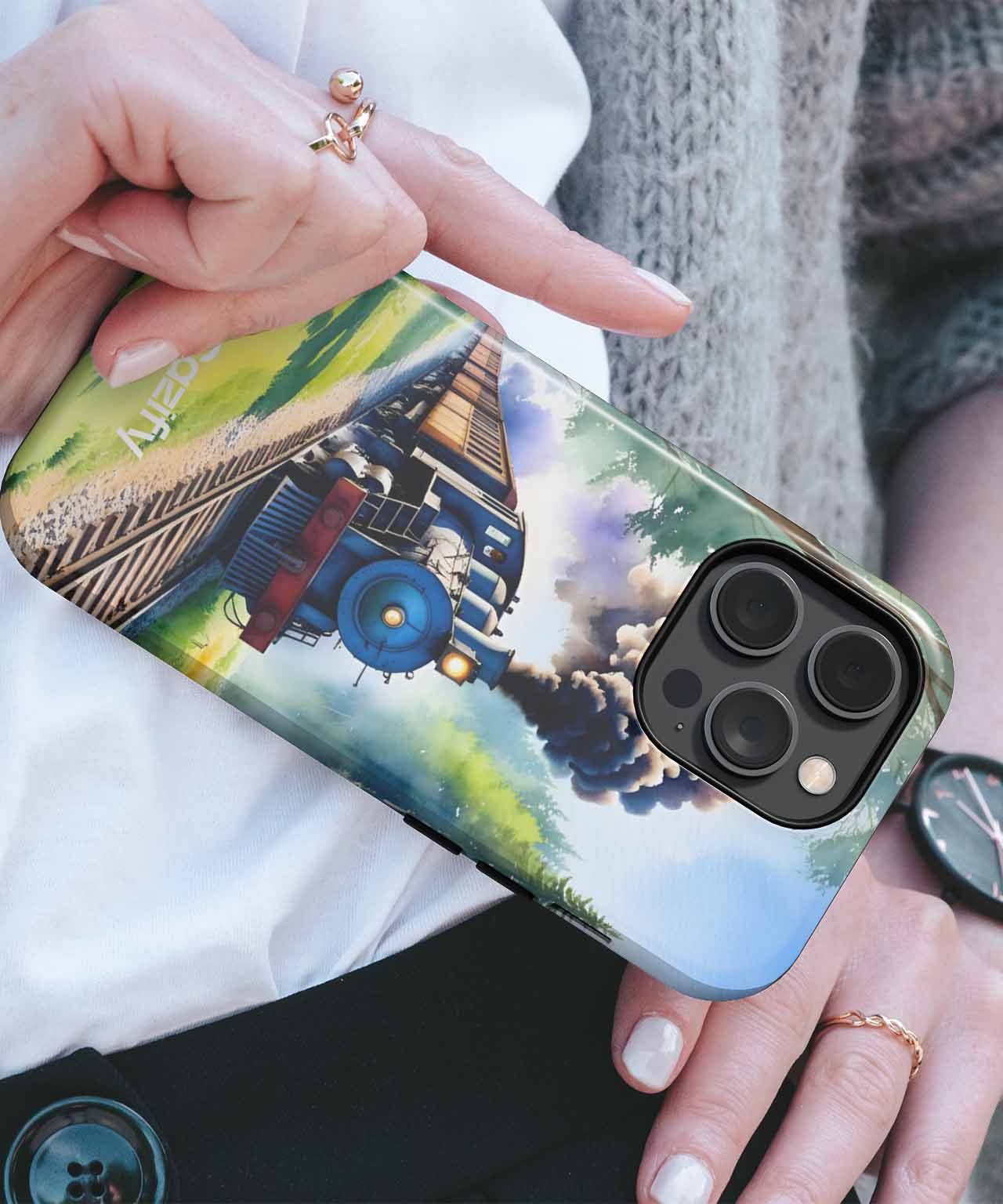 Chugging Through Lush Green Wonderland iPhone case Case Cazify - Delivery Canada
