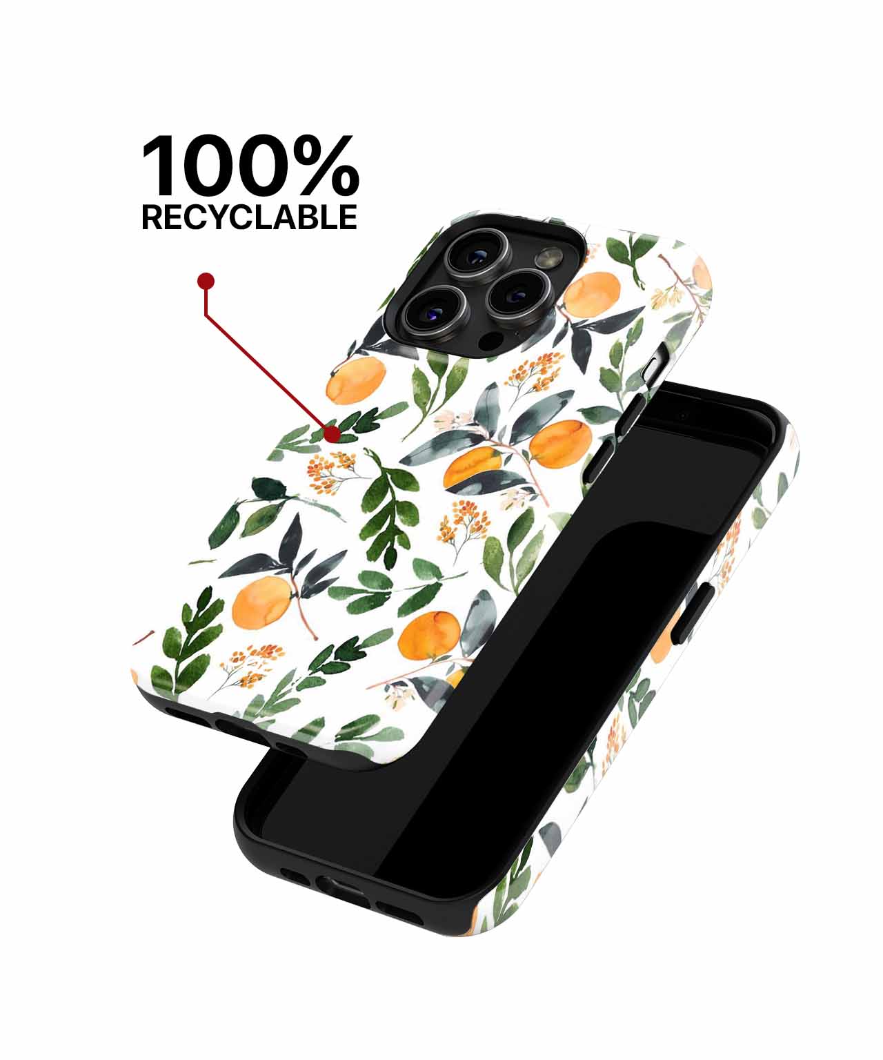 Citrus Delight with Greenery Explosion iPhone case Case Cazify - Delivery Canada