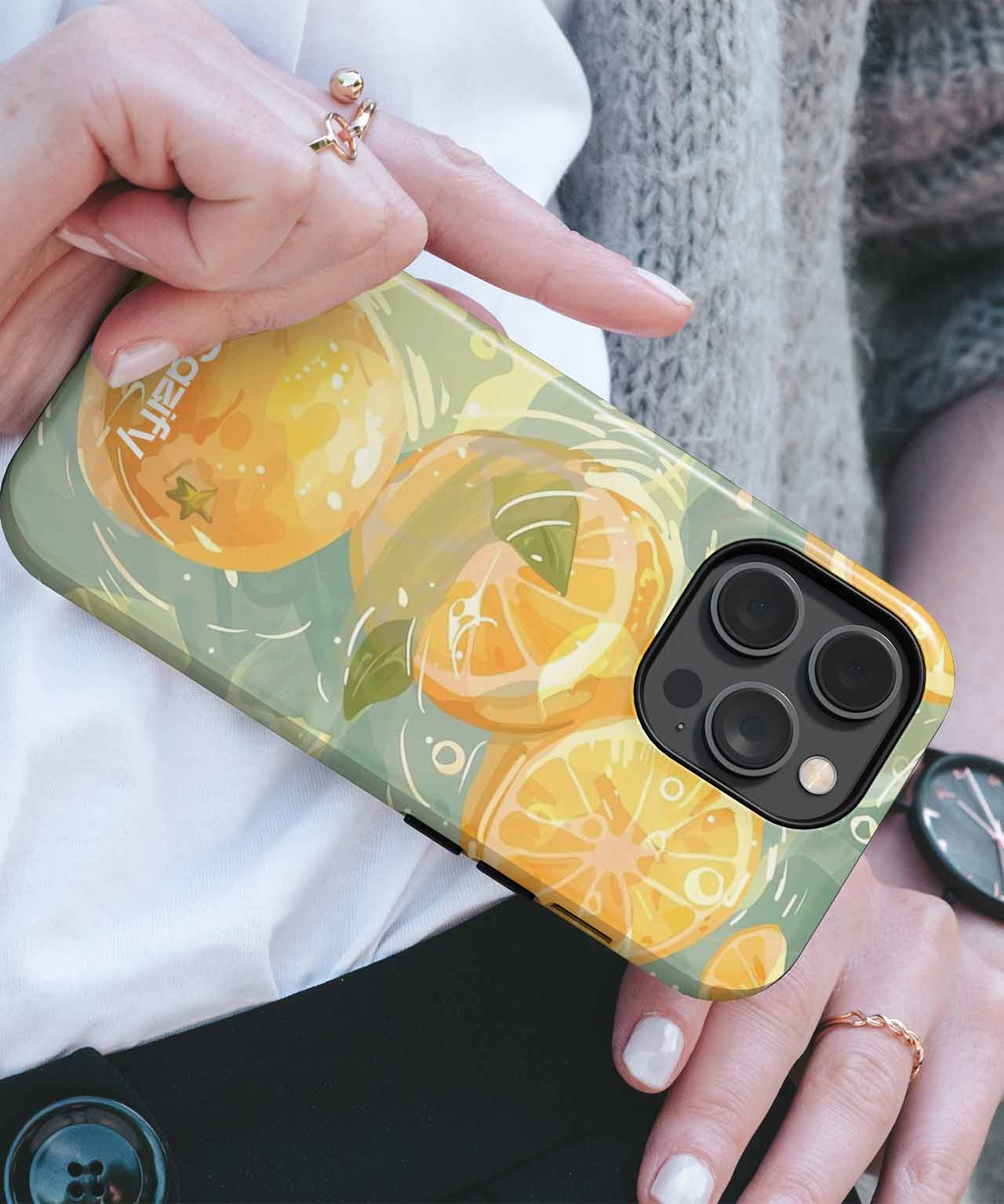 Citrusy Splashing Sunshine Delight iPhone case Case Cazify - Delivery Canada