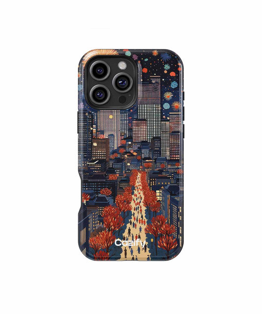 City Stroll Under Festive Lights iPhone case Case Cazify - Delivery Canada
