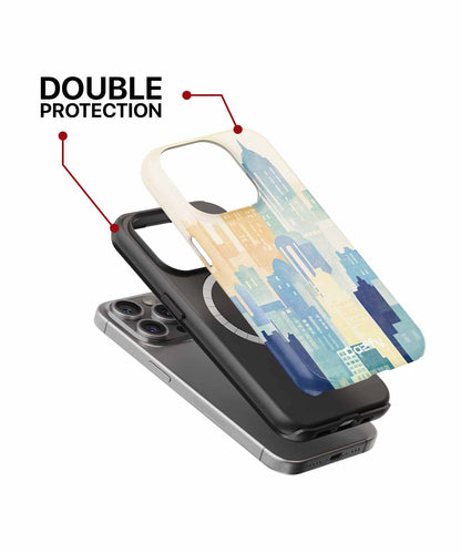 Cityscape Dreaming in Watercolor Hues iPhone case Case Cazify - Delivery Canada