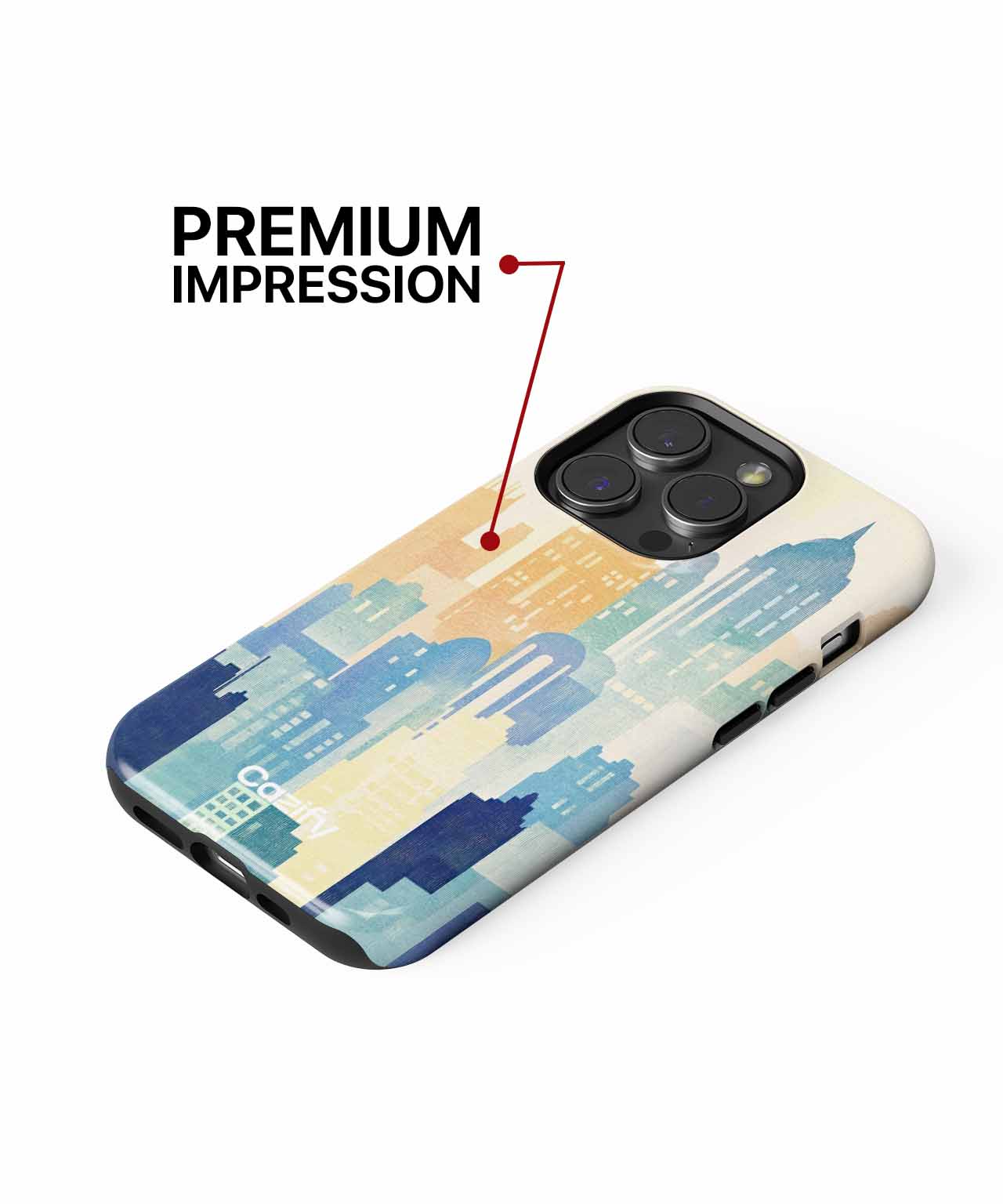 Cityscape Dreaming in Watercolor Hues iPhone case Case Cazify - Delivery Canada