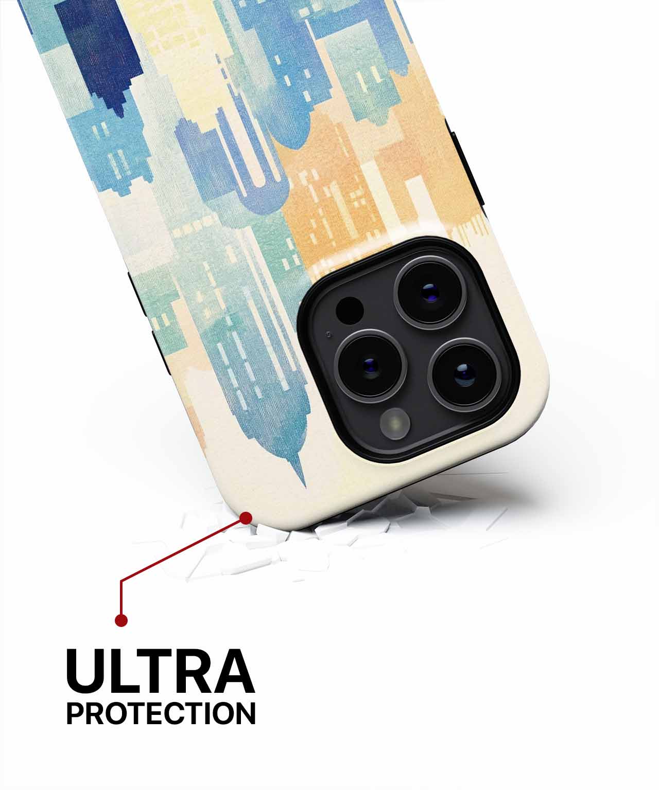 Cityscape Dreaming in Watercolor Hues iPhone case Case Cazify - Delivery Canada
