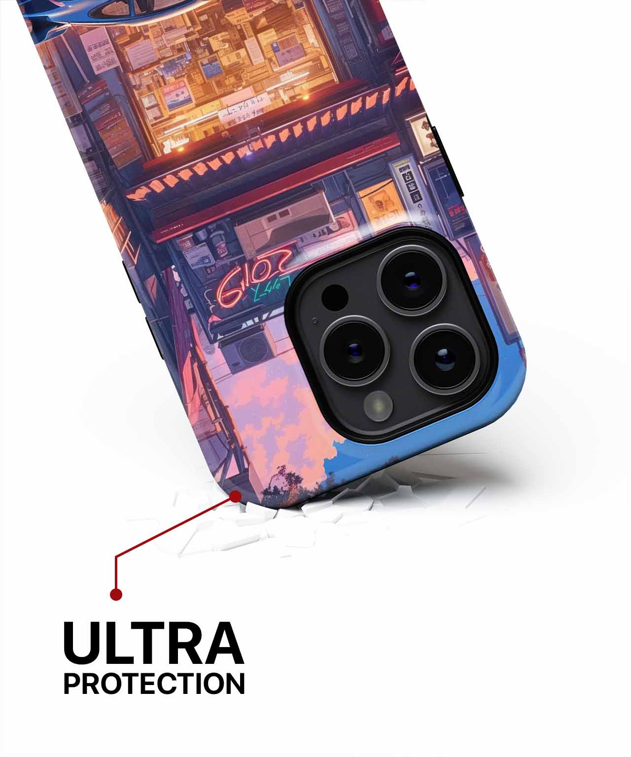 Classic Car Adventure in Neon City iPhone case Case Cazify - Delivery Canada