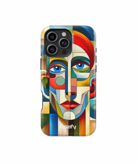 Colorful Abstract Face with Quirky Charm iPhone case Case Cazify - Delivery Canada