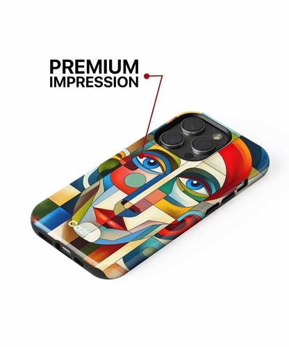 Colorful Abstract Face with Quirky Charm iPhone case Case Cazify - Delivery Canada
