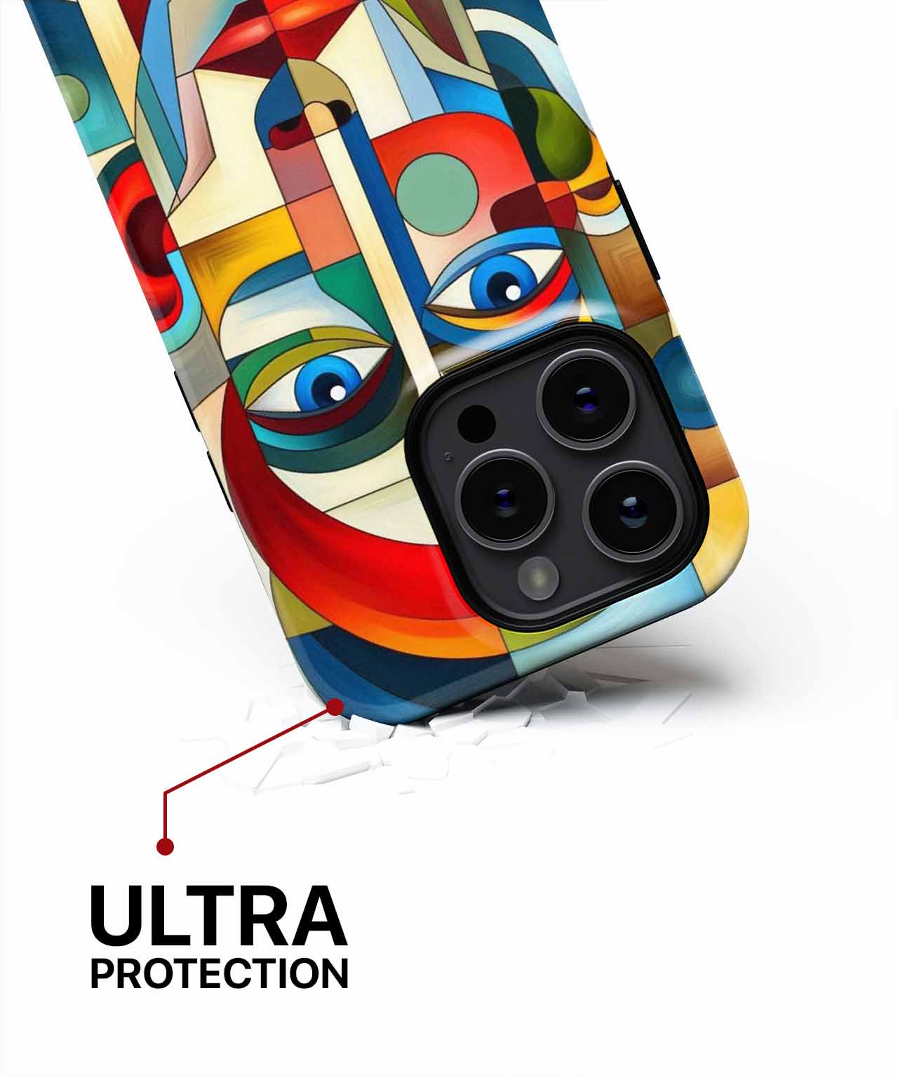 Colorful Abstract Face with Quirky Charm iPhone case Case Cazify - Delivery Canada