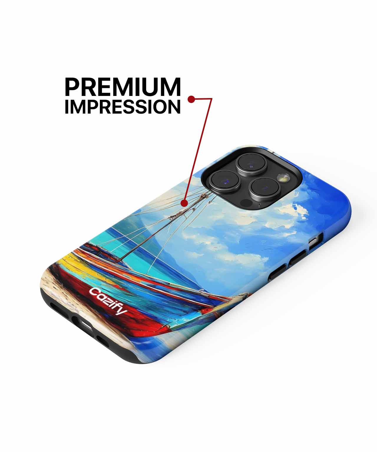 Colorful Beach Boat on a Sunny Day iPhone case Case Cazify - Delivery Canada