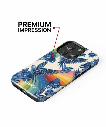 Colorful Birds and Blooming Flowers Dance iPhone case Case Cazify - Delivery Canada