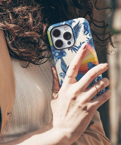Colorful Birds and Blooming Flowers Dance iPhone case Case Cazify - Delivery Canada