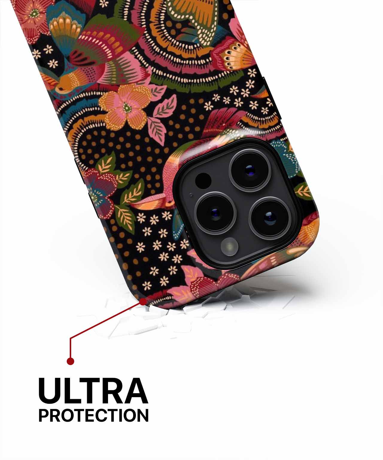 Colorful Birds and Blooms Dance Together iPhone case Case Cazify - Delivery Canada