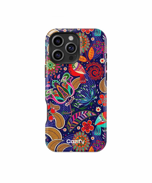 Colorful Birds and Blossoms Dance iPhone case Case Cazify - Delivery Canada