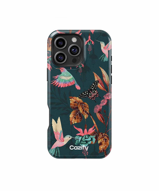 Colorful Birds and Tropical Vibes Fluttering iPhone case Case Cazify - Delivery Canada