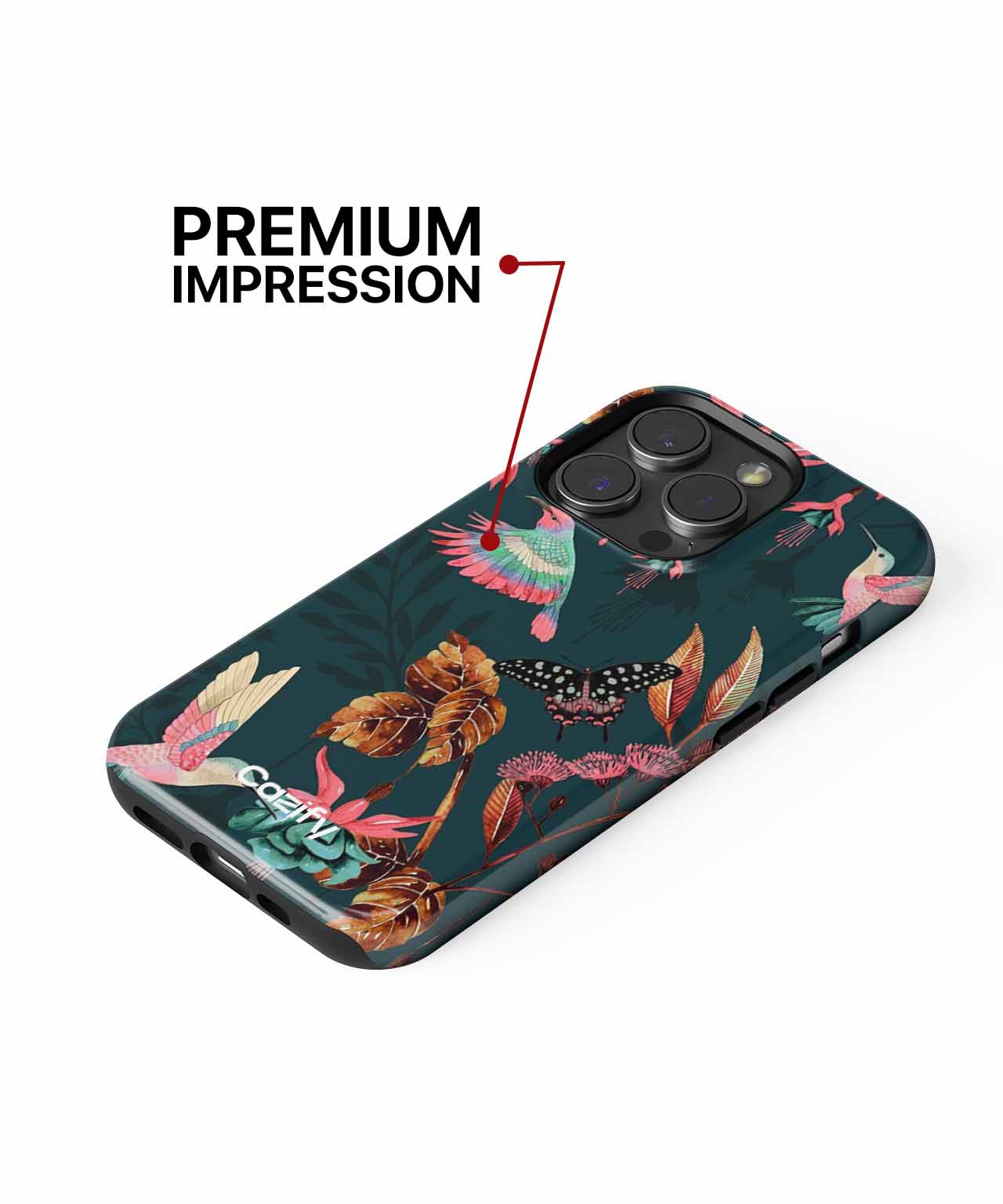 Colorful Birds and Tropical Vibes Fluttering iPhone case Case Cazify - Delivery Canada
