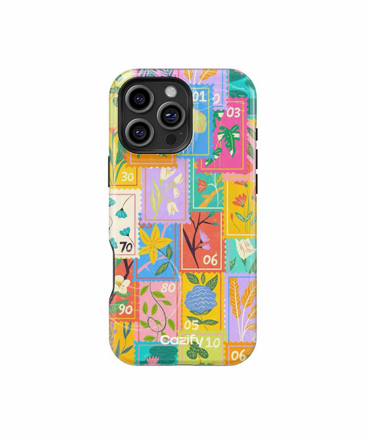 Colorful Botanical Stamp Extravaganza iPhone case Case Cazify - Delivery Canada
