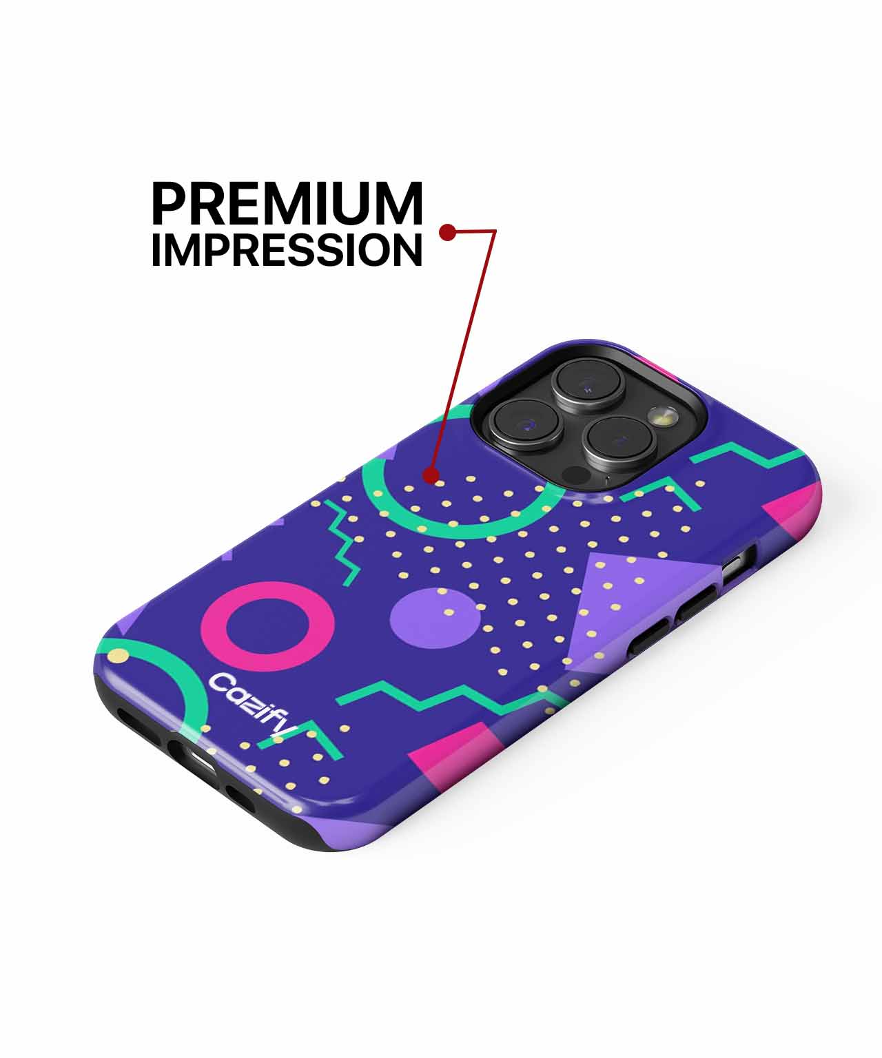 Colorful Chaos of Fun Shapes iPhone case Case Cazify - Delivery Canada