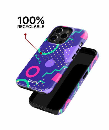 Colorful Chaos of Fun Shapes iPhone case Case Cazify - Delivery Canada