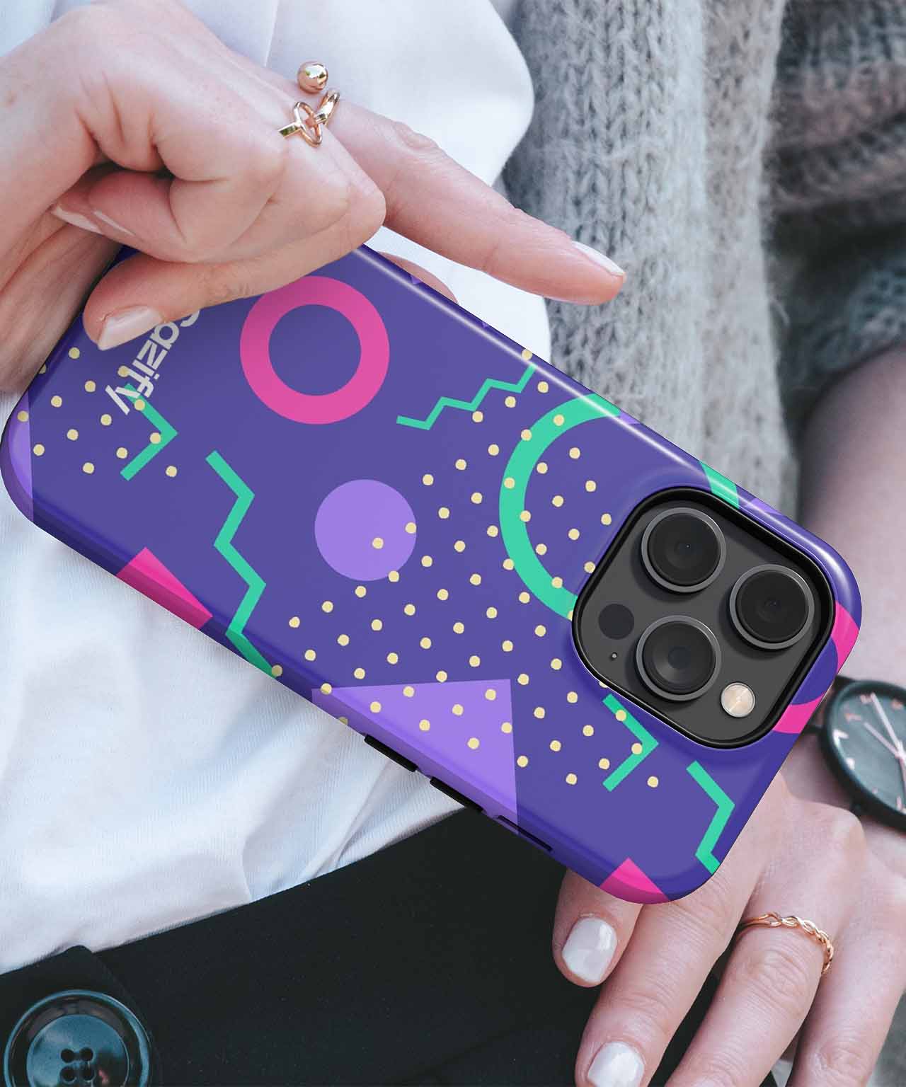 Colorful Chaos of Fun Shapes iPhone case Case Cazify - Delivery Canada